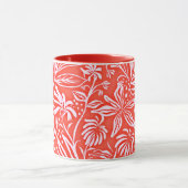 Favoriete bloemenpatroon in rood mok (Midden)