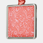 Favoriete bloemmotief, rood, metalen ornament (Links)