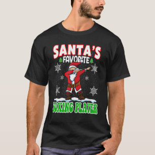 Favoriete boksspeler van de Kerstman Dabbing Santa T-shirt