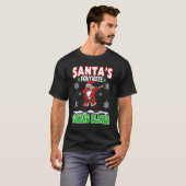 Favoriete boksspeler van de Kerstman Dabbing Santa T-shirt (Voorkant volledig)