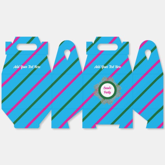 Favoriete Box 5 Blauw (Roze Groen) RFPMDesigns ©️2 Bedankdoosjes (Ongevouwen)