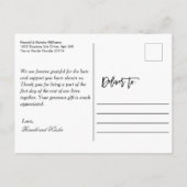 Favoriete bruiloft Foto Hartelijk dank Briefkaart (Achterkant)