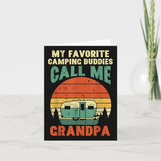 Favoriete Camping Buddies Opa Retro Grootvader Kaart (Voorkant)