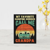 Favoriete Camping Buddies Opa Retro Grootvader Kaart (Gele Bloem)