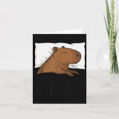 Favoriete capybara-slaapshirt slobberige pyjama vo kaart (Voorkant)