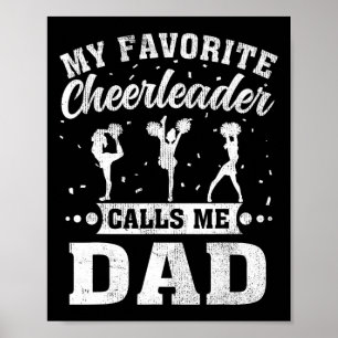 Favoriete cheerleader noemt me vader Vaderdag Poster