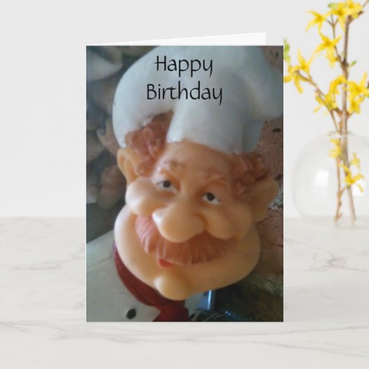 FAVORIETE CHEF VERJAARDAG WENSEN KAART (Gele Bloem)