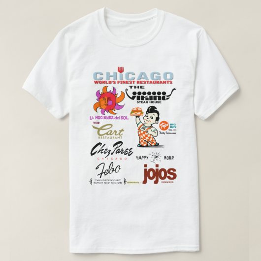 Favoriete Chicagoland Restaurants, v2. T-shirt (Design voorkant)