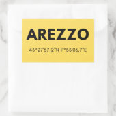 Favoriete City Arezzo Italy Skyline Coordinates Rechthoekige Sticker (Tas)