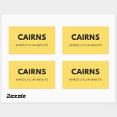 Favoriete City Cairns Australia Skyline Coordinate Rechthoekige Sticker (Vel)