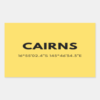 Favoriete City Cairns Australia Skyline Coordinate Rechthoekige Sticker
