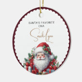 Favoriete CNA van de kerstman Keramisch Ornament (Links)
