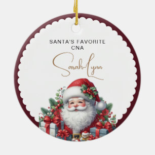Favoriete CNA van de kerstman Keramisch Ornament