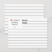 "Favoriete cocktail"-kaarten Briefkaart (Voorkant / Achterkant)