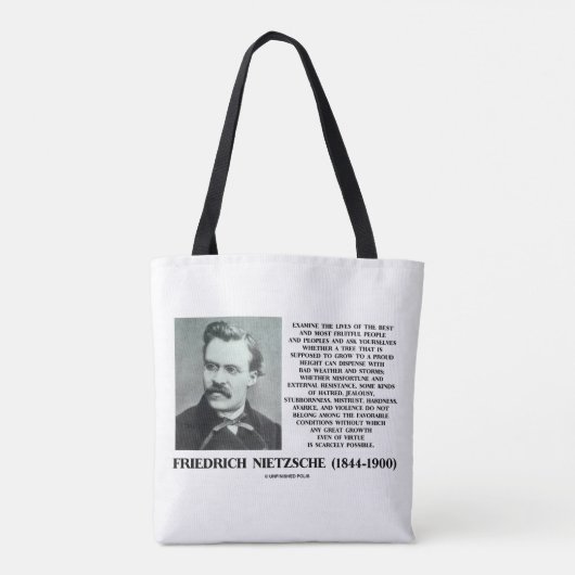 Favoriete condities Groei Nietzsche Tote Bag (Achterkant)