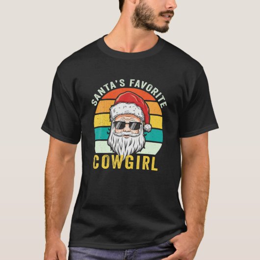 Favoriete cowgirl Vintage kerstvrouwen G T-shirt (Voorkant)