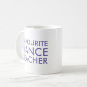 Favoriete Dance Teacher Gift Koffiemok (Voorkant links)