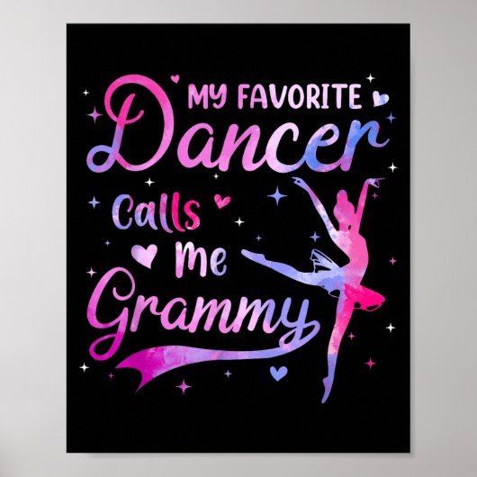 Favoriete danser noemt grammy dans oma poster (Voorkant)