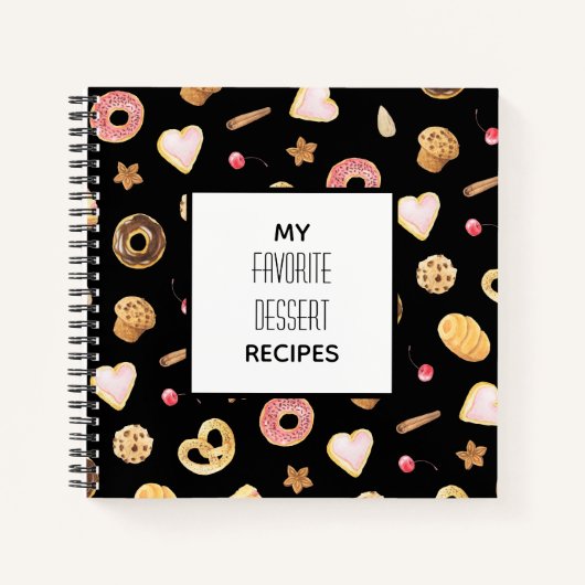 Favoriete dessert Recipes Cookbook Notitieboek (Voorkant)