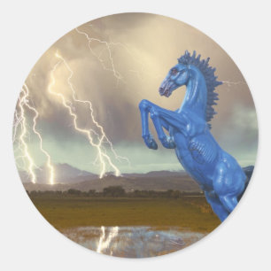 Favoriete DIA Mustang Bronco Blikning Stor delen Ronde Sticker