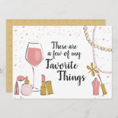 Favoriete Dingen Bord Kaart (Voorkant / Achterkant)