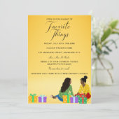 Favoriete Dingen Cadeau Uitwisseling Feest Kaart (Staand voorkant)