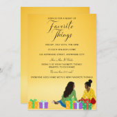 Favoriete Dingen Cadeau Uitwisseling Feest Kaart (Voorkant / Achterkant)