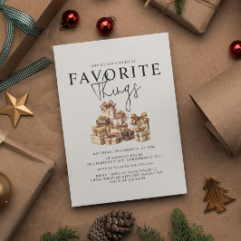 Favoriete Dingen Cadeau Uitwisseling Kerstfeest Kaart