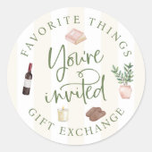 Favoriete Dingen Cadeaubon Uitwisseling Stickers (Voorkant)