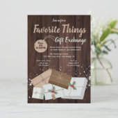 Favoriete Dingen Cadeaubox bruine papieren pakkett Kaart (Staand voorkant)