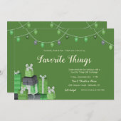Favoriete dingen Cadeauuitwisseling Groene uitnodi Kaart (Voorkant / Achterkant)
