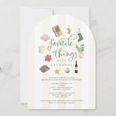 Favoriete dingen Cadeauuitwisseling Kerstfeest Kaart (Voorkant)