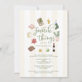 Favoriete dingen Cadeauuitwisseling Kerstfeest Kaart (Voorkant)
