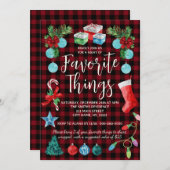 Favoriete dingen Cadeauuitwisseling Kerstfeest Kaart (Voorkant / Achterkant)