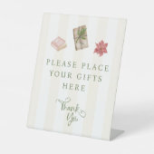 Favoriete dingen Cadeauuitwisseling Plaats hier ca Reclamebord Met Voetstuk (Voorkant)