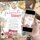 Favoriete Dingen Cozy kerstcadeau Exchange Party Kaart