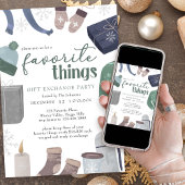 Favoriete Dingen Cozy Winter Gift Exchange Party Kaart