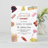 Favoriete dingen feest Gift Exchange Vakantie Part Kaart (Staand voorkant)