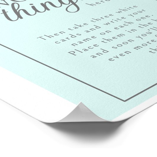 Favoriete Dingen Feestinstructies Teken Poster (Hoek)