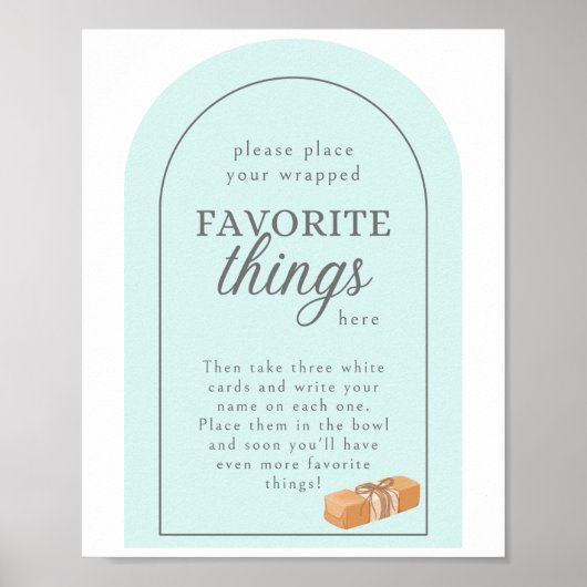 Favoriete Dingen Feestinstructies Teken Poster (Voorkant)