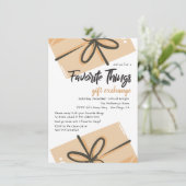 Favoriete dingen Gift Exchange bruin papierpakket Kaart (Staand voorkant)