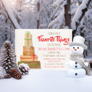 Favoriete dingen Gift Exchange bruin papierpakket Kaart