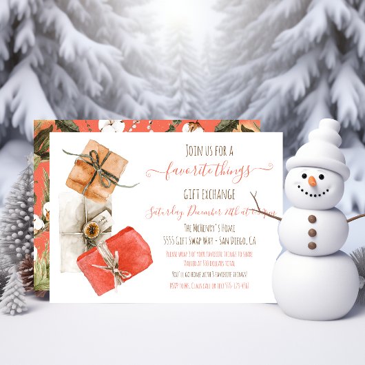 Favoriete dingen Gift Exchange bruin papierpakket Kaart