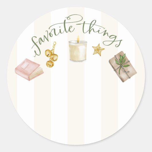 Favoriete dingen Gift Exchange Stickers (Voorkant)