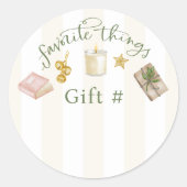 Favoriete dingen Gift Exchange Stickers (Voorkant)