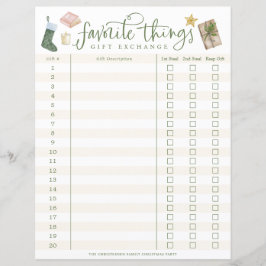 Favoriete dingen Gift Exchange Tracker #1-20