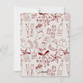 Favoriete dingen Hand getrokken kerstfeest Feestdagenkaart (Achterkant)