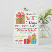 Favoriete dingen Kerstcadeau-uitwisseling Kaart (Staand voorkant)