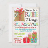 Favoriete dingen Kerstcadeau-uitwisseling Kaart (Voorkant)