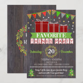 Favoriete dingen Kerstcadeau-uitwisseling Kaart (Voorkant / Achterkant)